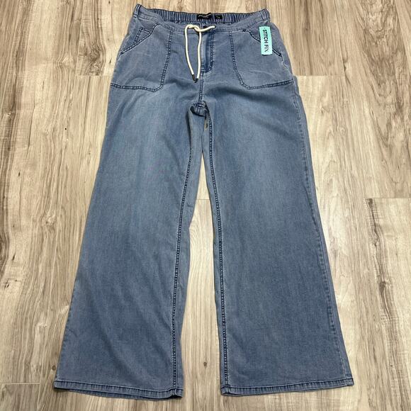 Flag & Anthem Bluffton Wide Leg Blue Jean Size 8 - Picture 3 of 11